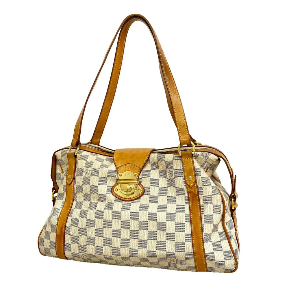 Louis Vuitton Damier Azur Streza PM Shoulder Bag N42220 White Women's